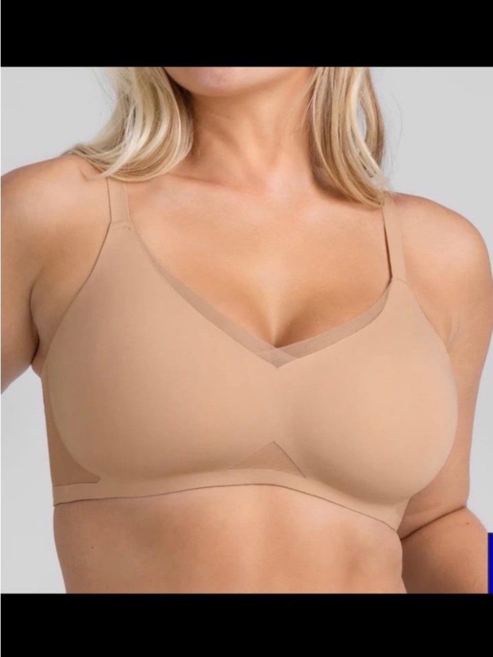 HONEYLOVE CrossOver Wireless Bra - Sand / Nude - Size 38D / 38DD (E)